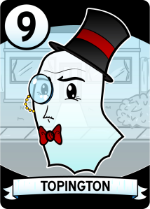One of your nine numbered ghost cards used for possessing unsuspecting kids and eat their candy.